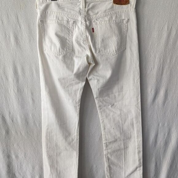 Vintage Levi's 501XX White Denim Jeans Size 26/30 - Picture 6 of 8